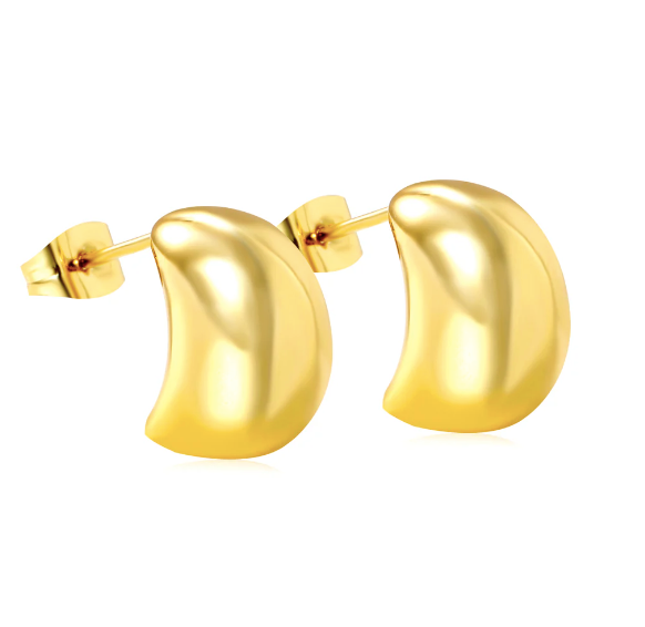 Aretes Meta dorado