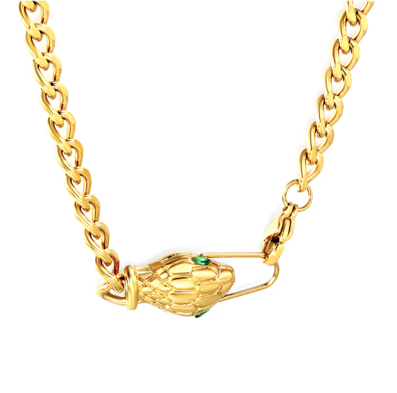Collar serpiente dorada