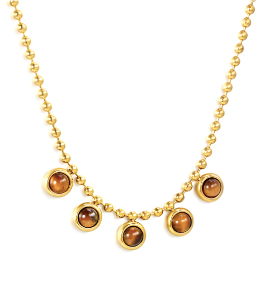 Collar ojos de tigre