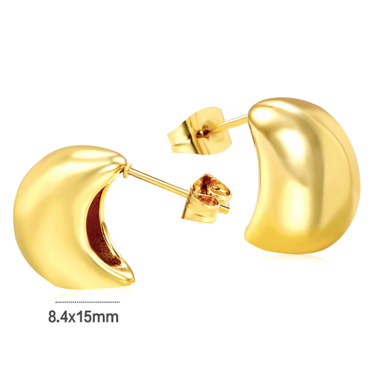 Aretes Meta dorado