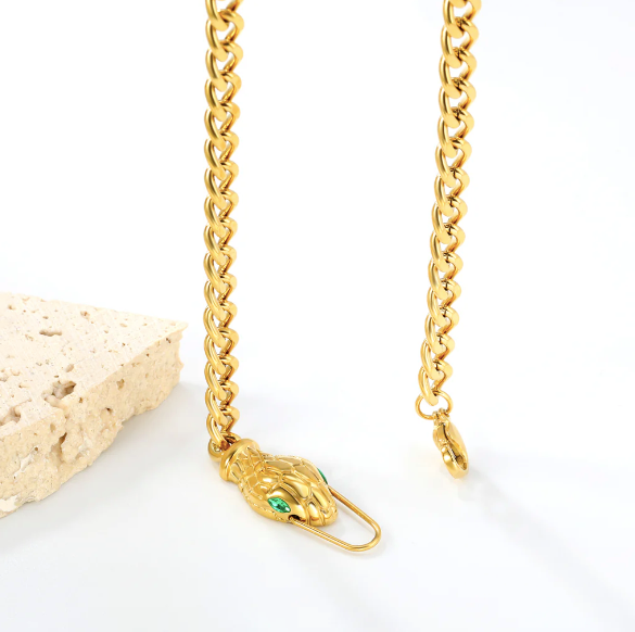 Collar serpiente dorada