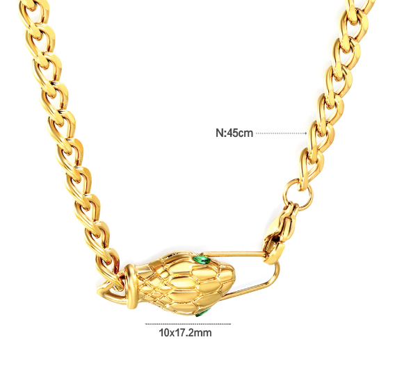 Collar serpiente dorada