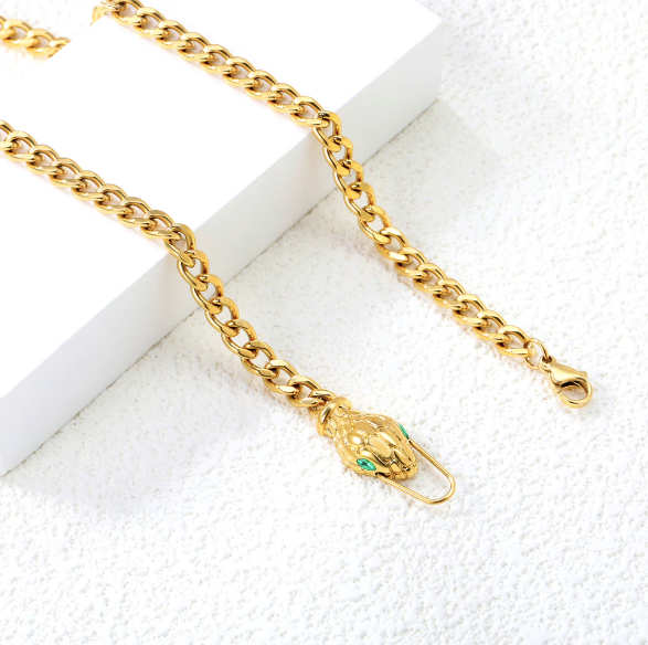 Collar serpiente dorada