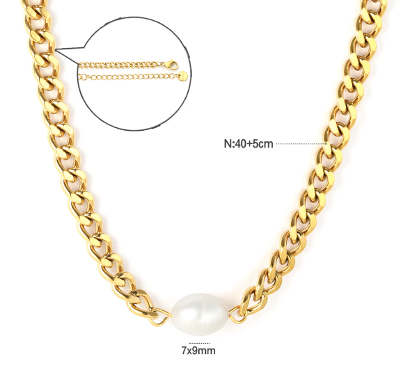 Cadena con perla